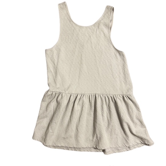 Free People Gray Sleeveless V-Neck Drop Waist Mini Oversized Dress Textured - Picture 5 of 12